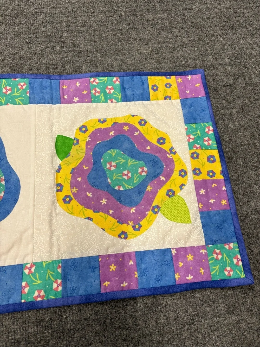 Colorful Floral Patchwork Table Runner Beautiful Design